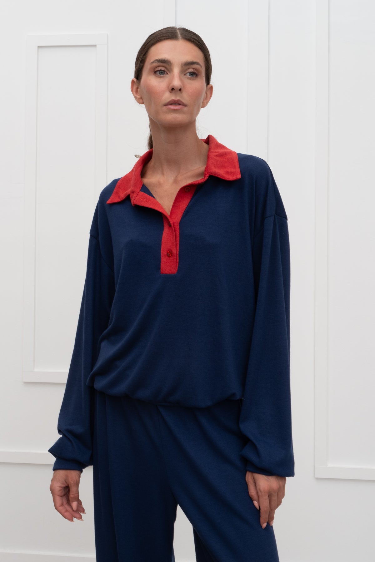Grace Top - Blue/Red