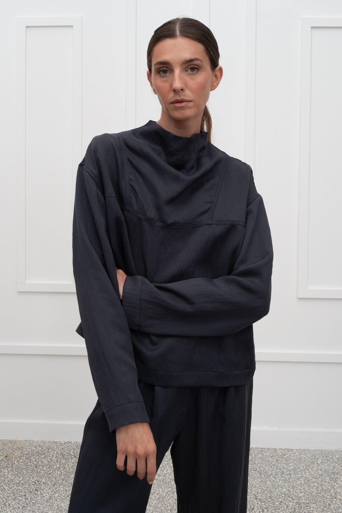 Marguerite Top - Navy Blue