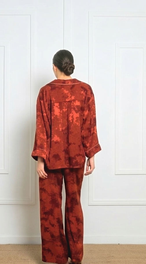 Clematis Shirt - Burnt Orange