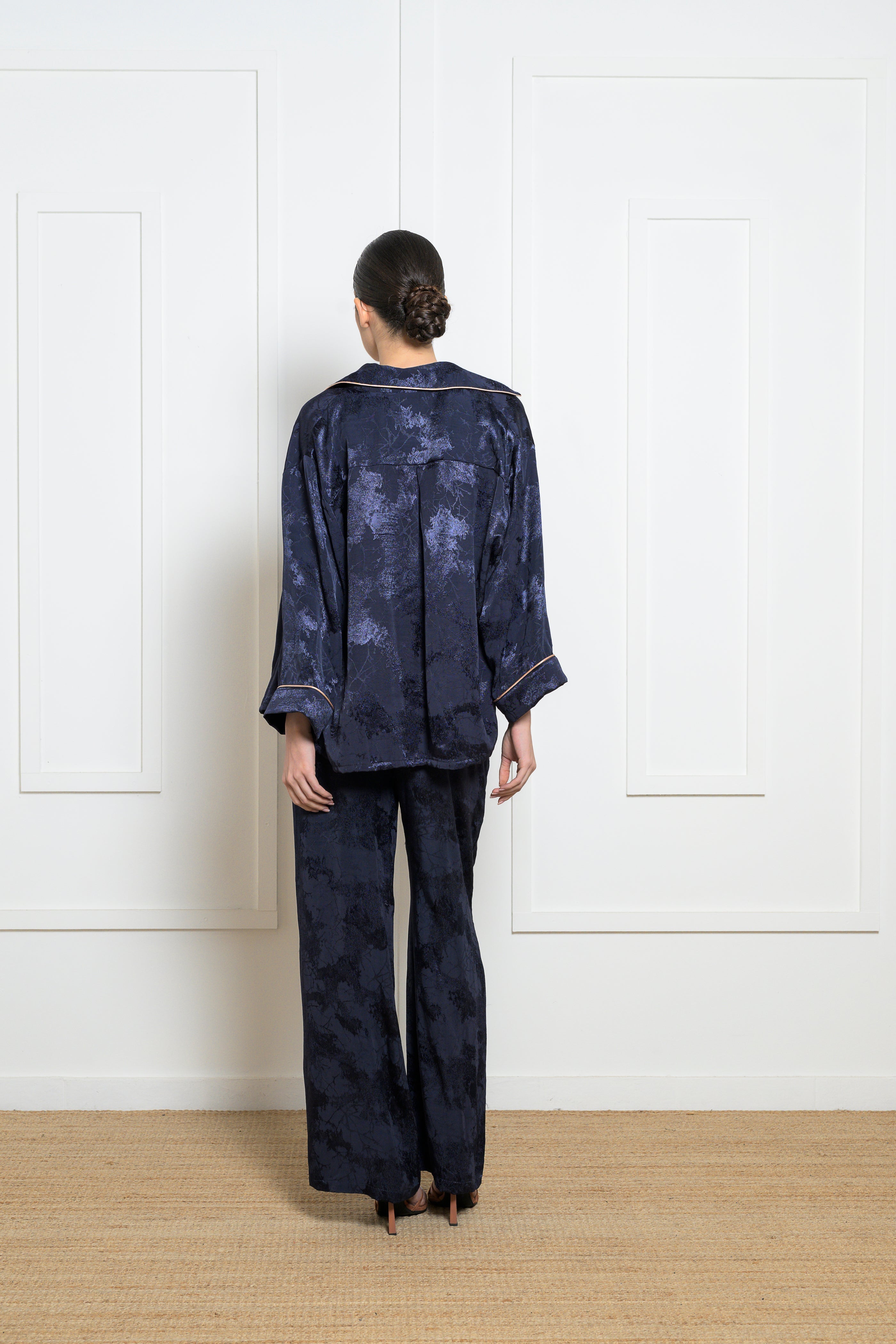 Clematis Shirt - Navy Blue