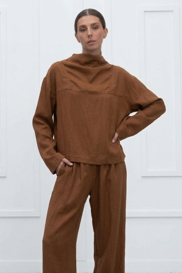 Marguerite Top - Brown