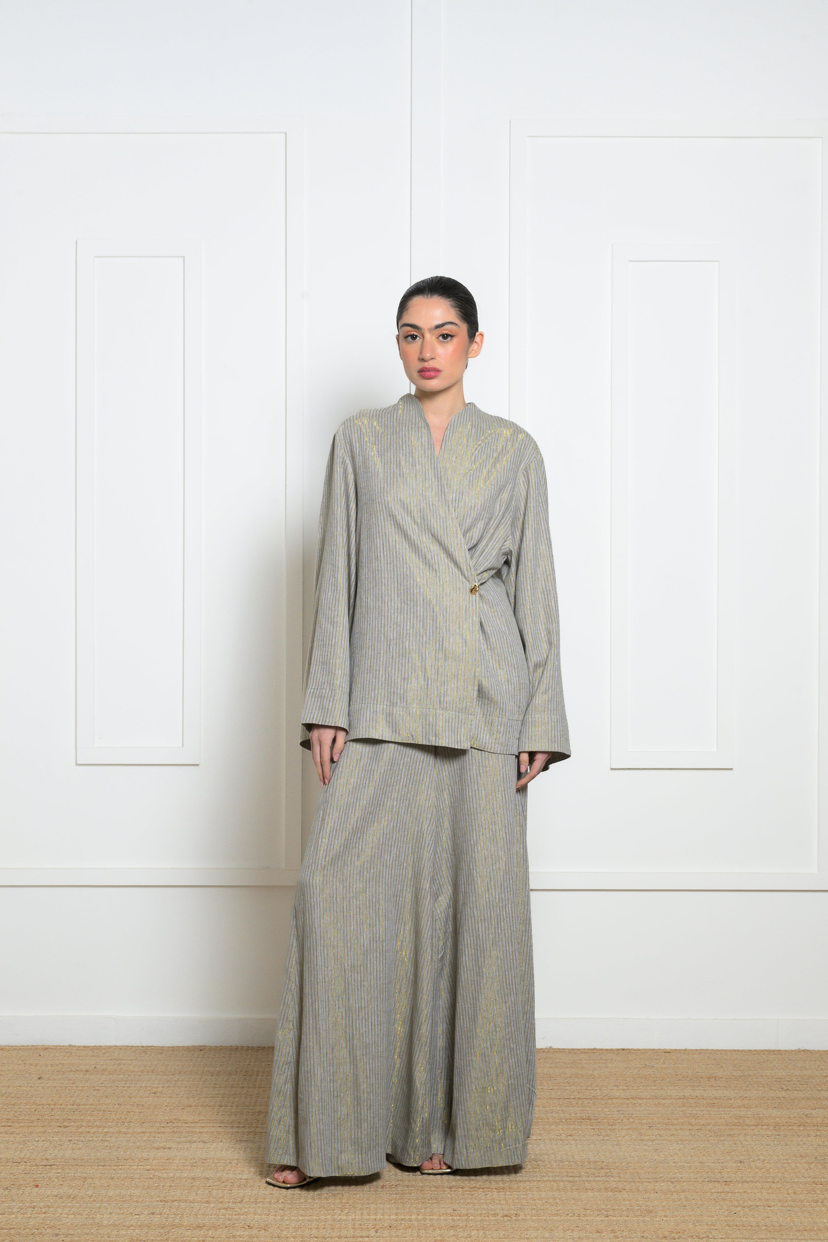 Jasmine Pants - Striped Gold