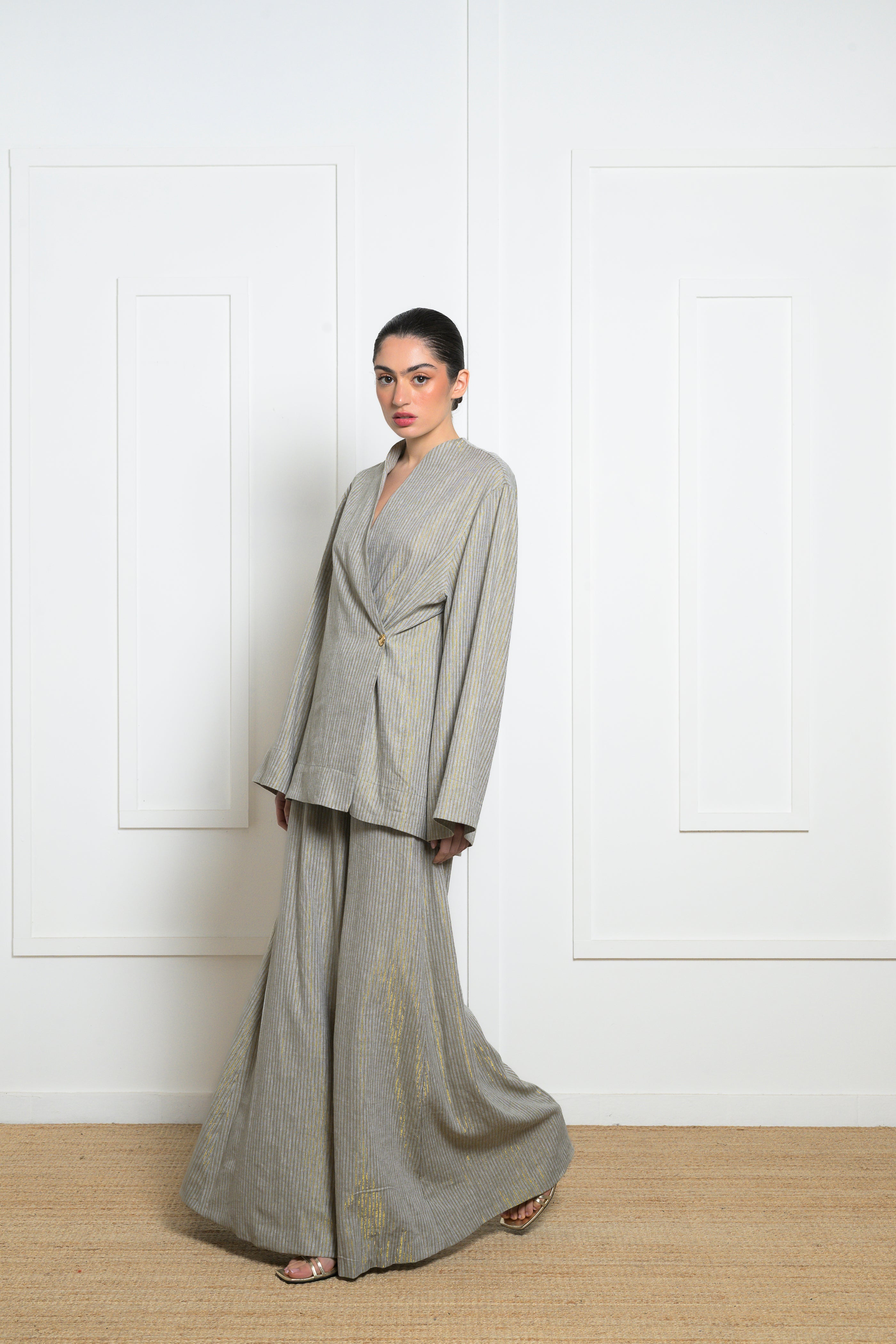 Jasmine Pants - Striped Gold