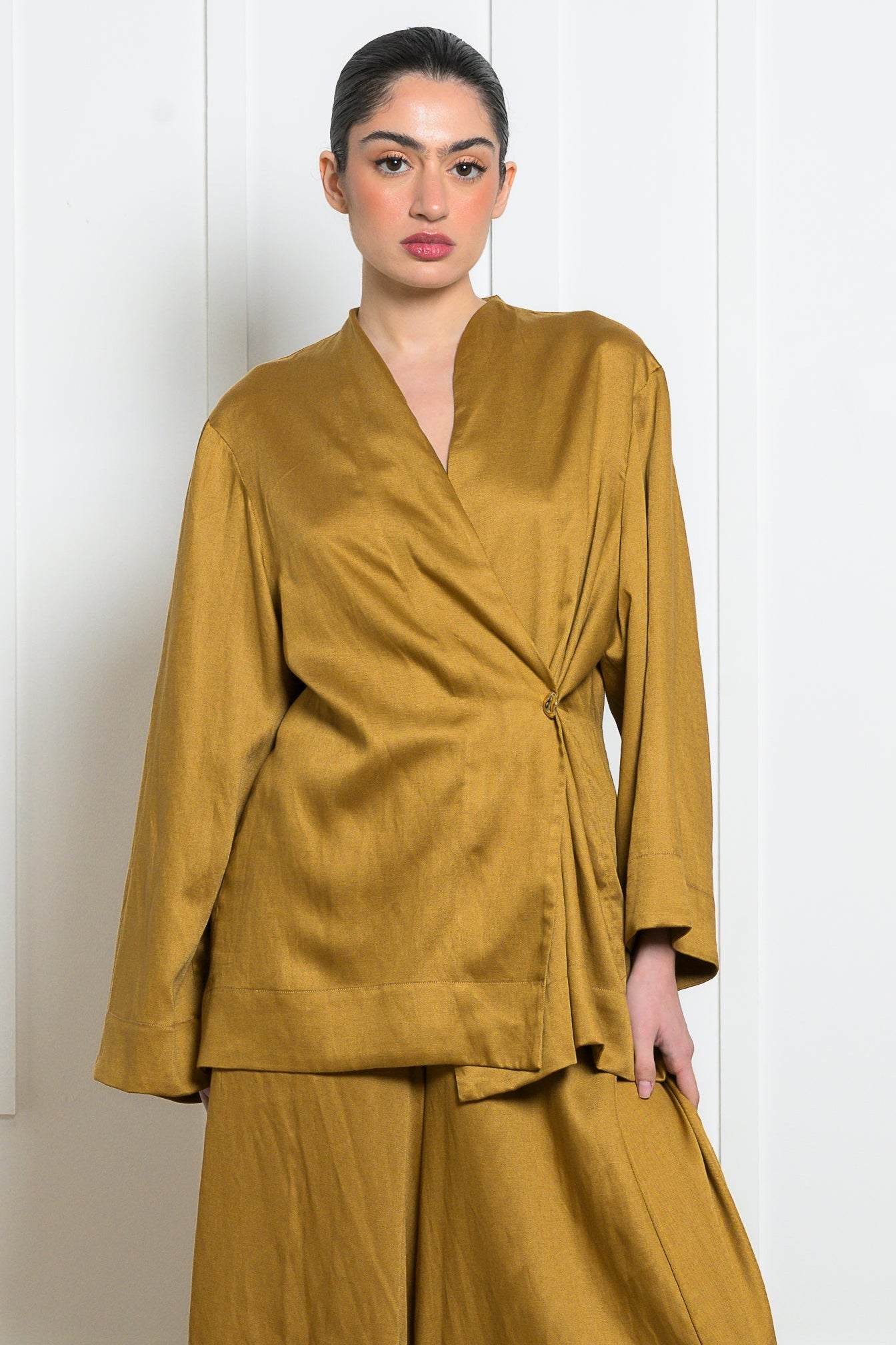 Lotus Kimono - Olive Green