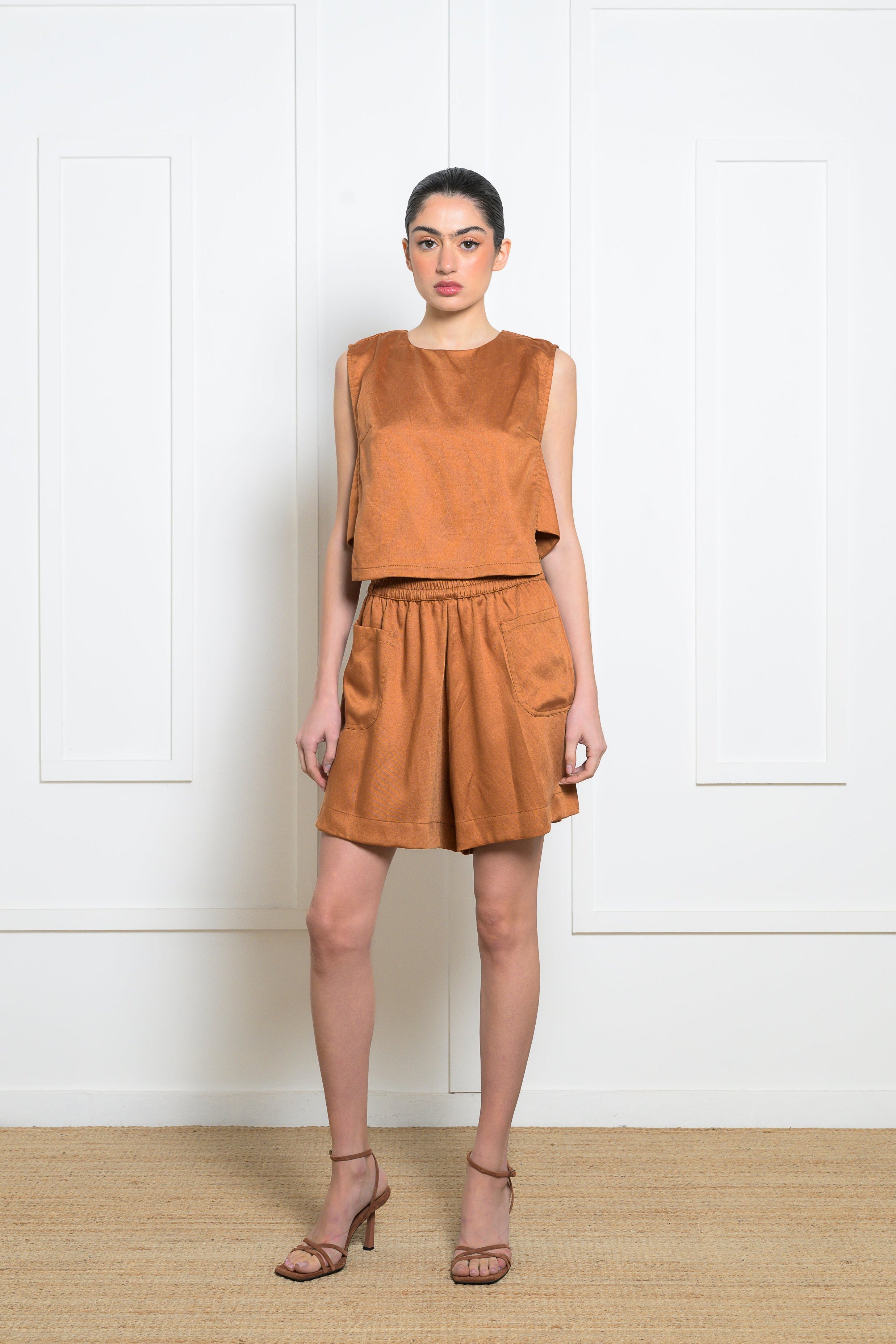 Calla Shorts - Burnt orange