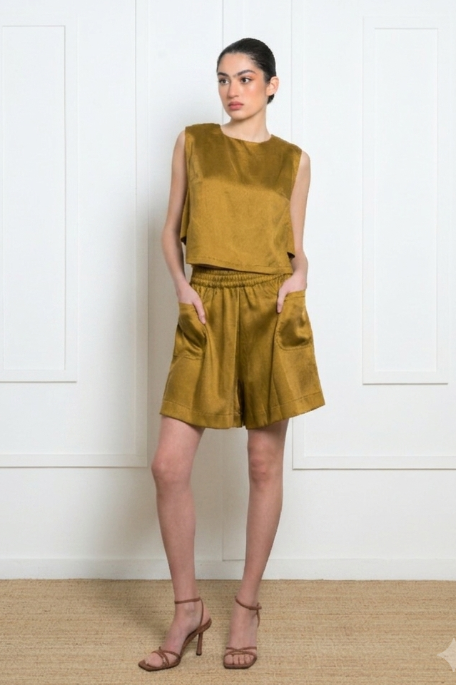Zinnia Top - Olive Green