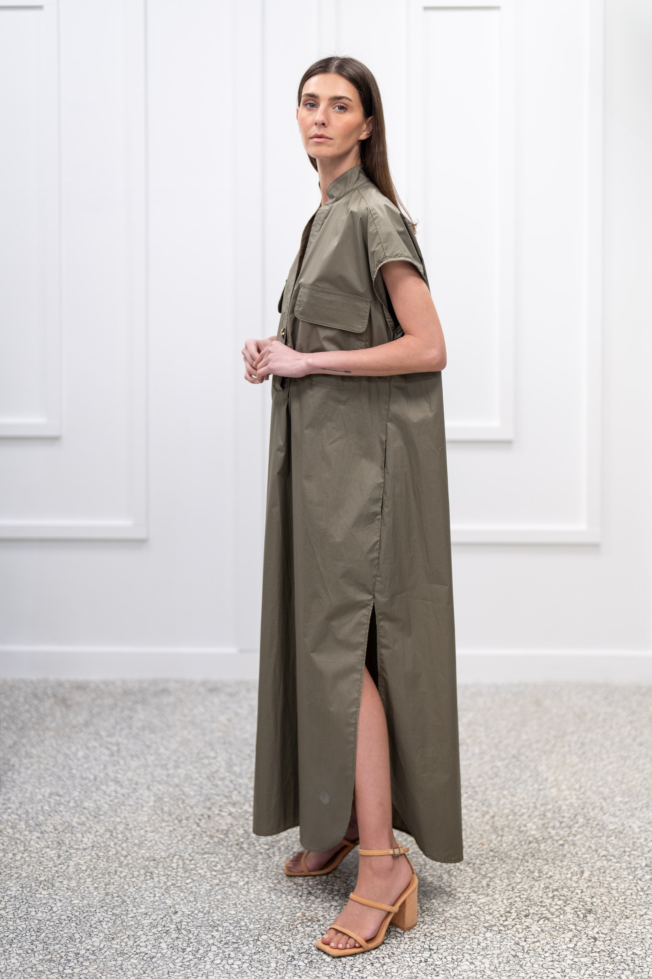 Salvia Dress - Khaki