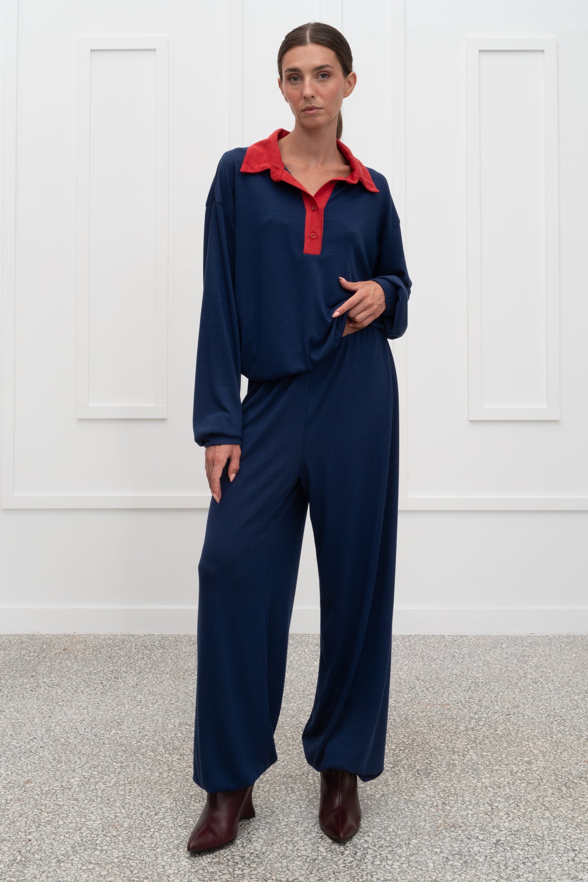 Grace Top - Blue/Red