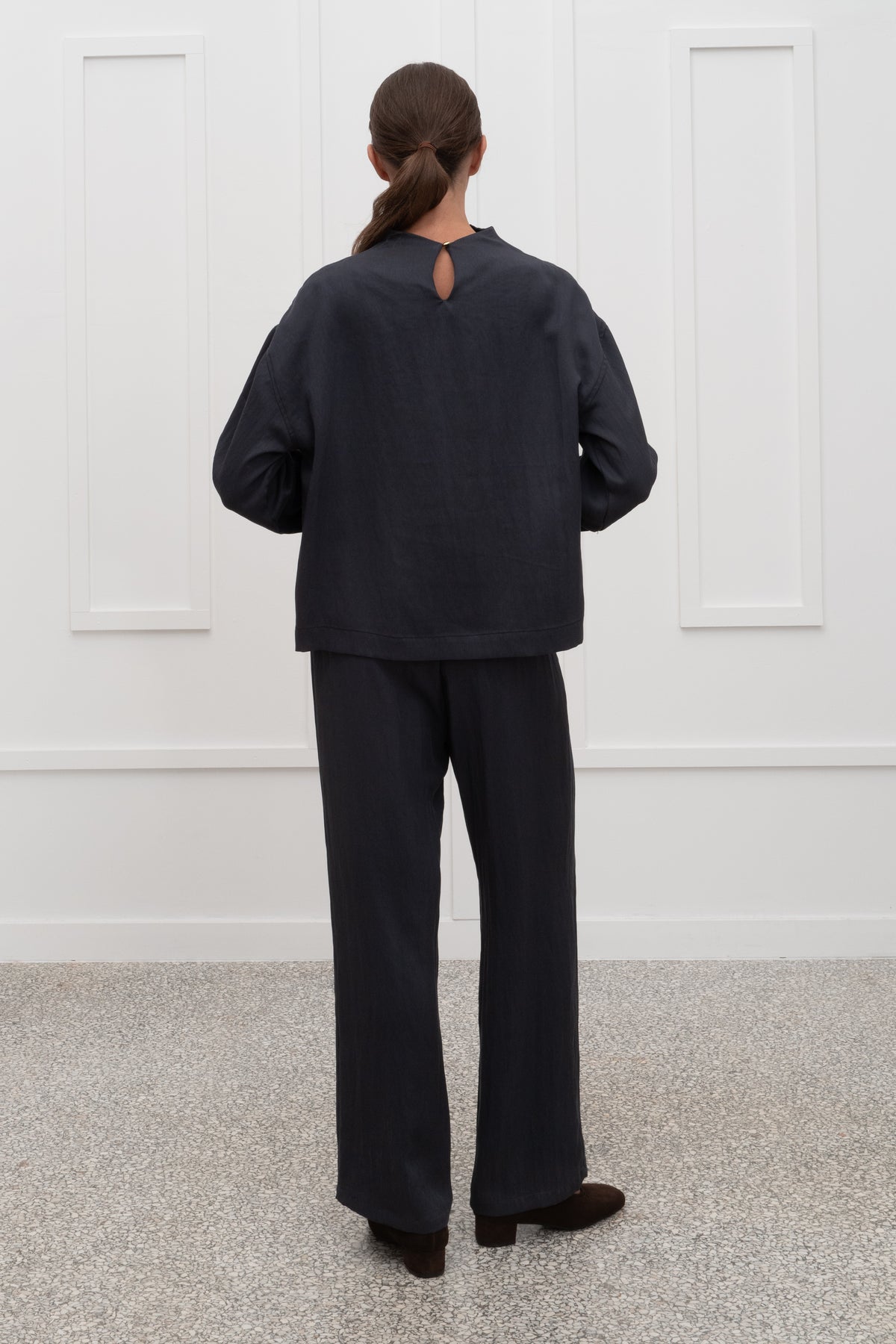 Marguerite Top - Navy Blue