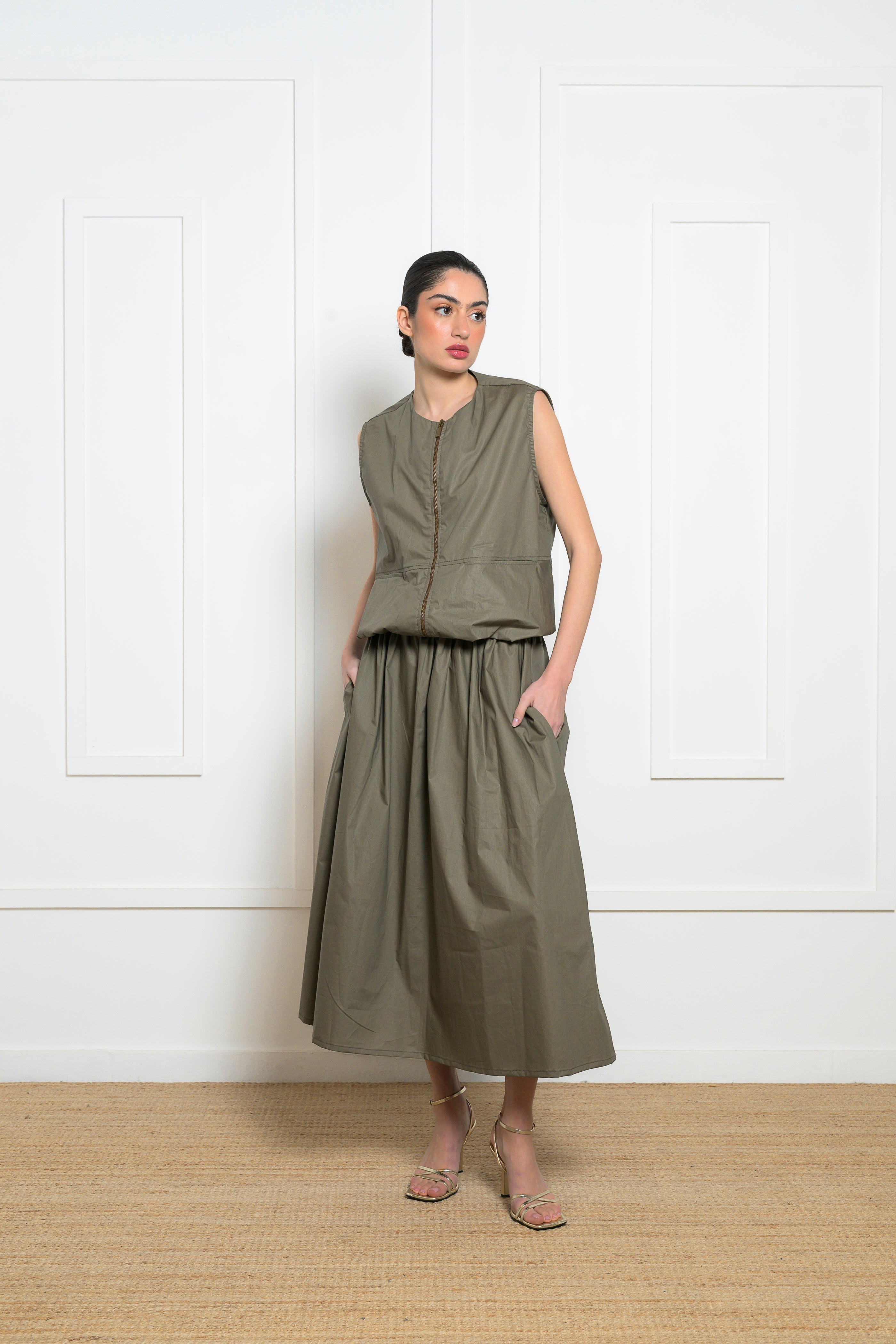 Aster Skirt - Khaki