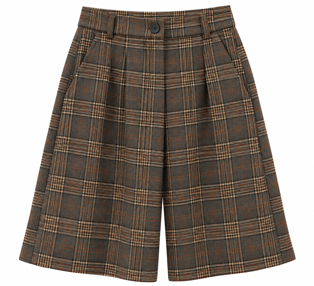 Audrey Plaid Bermuda - Grey