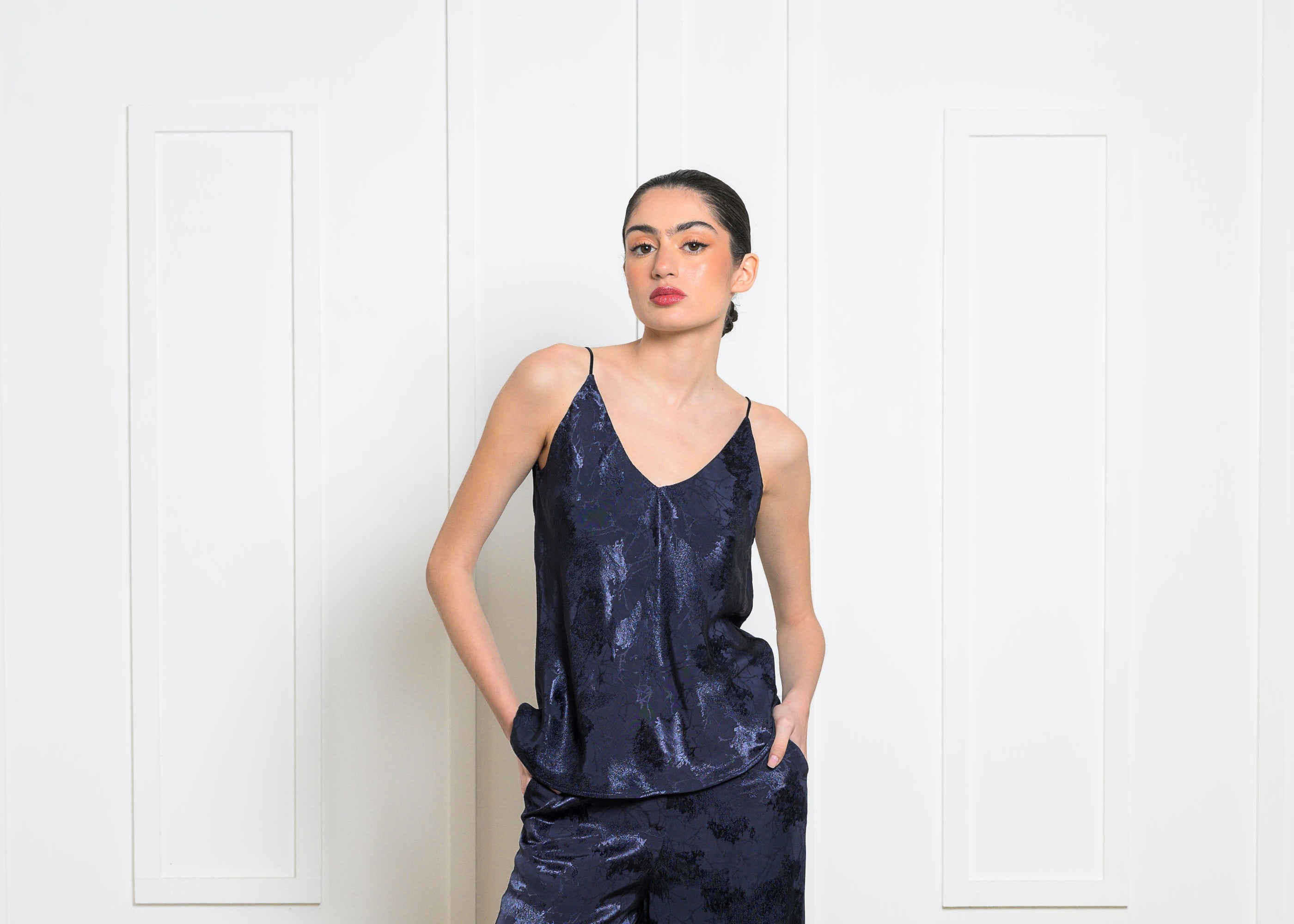 Cosmos Top - Navy Blue