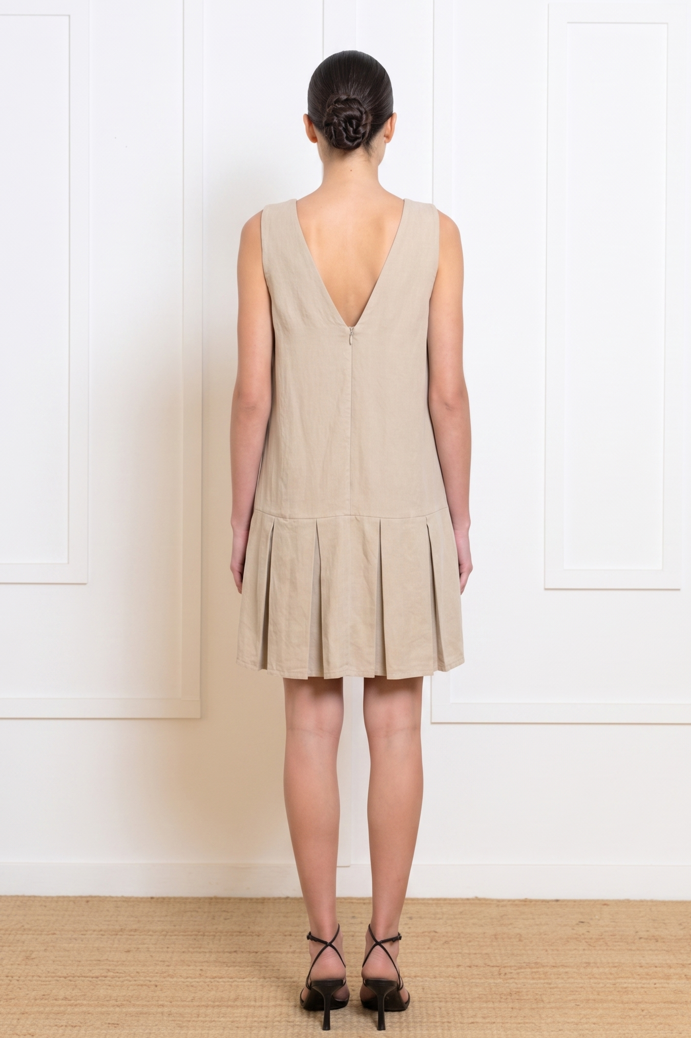 Plumeria Mini Dress - Greige