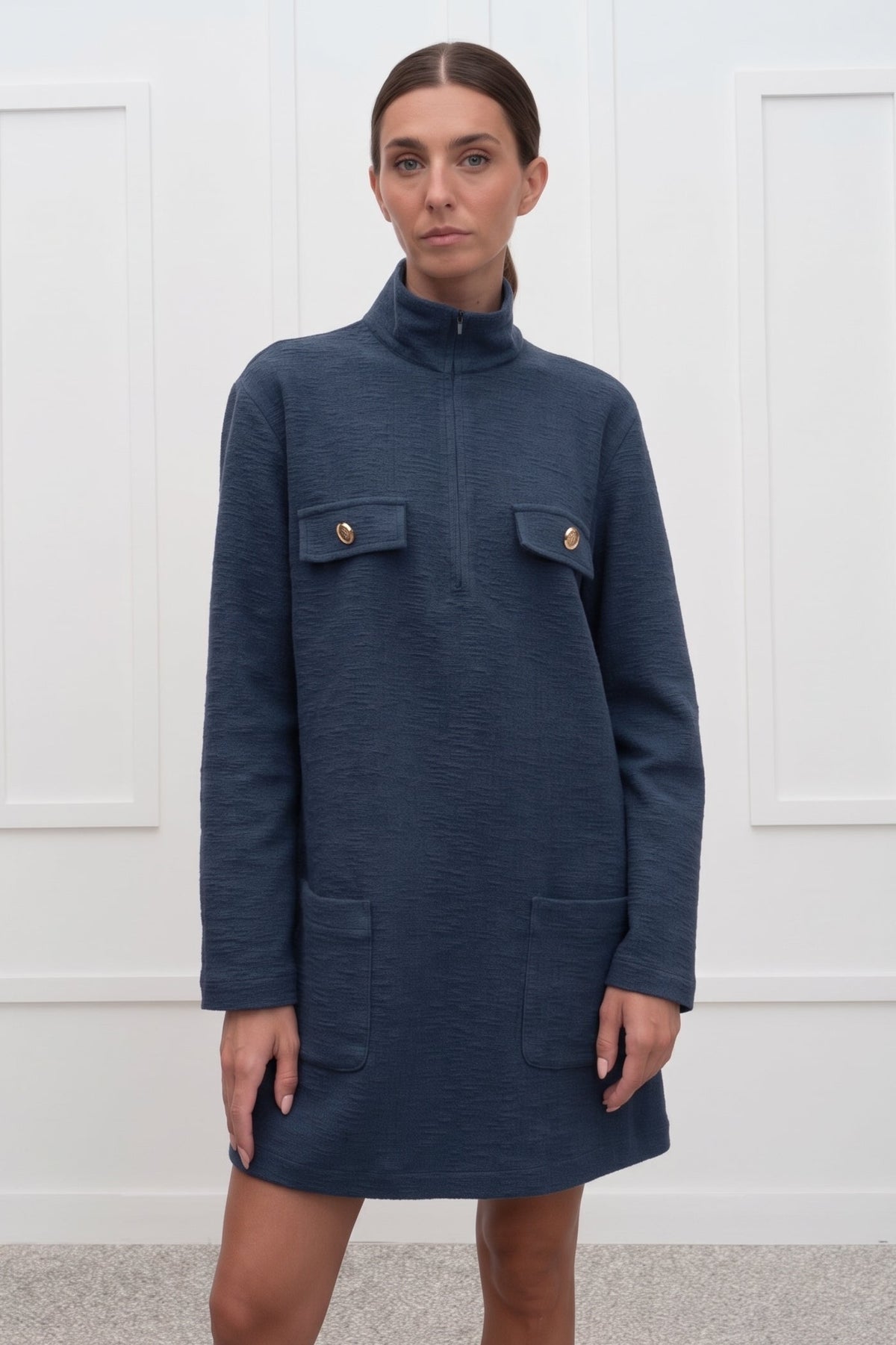 Mae Dress - Navy Blue