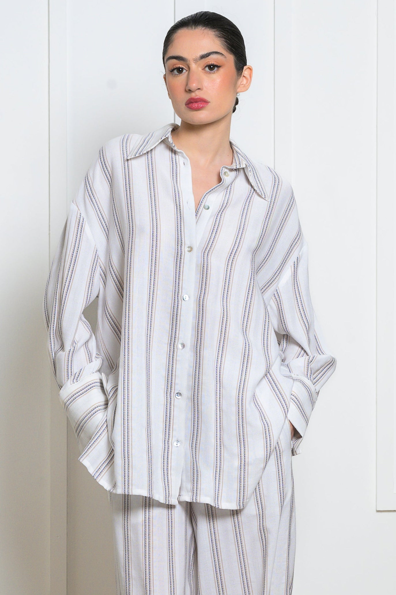 Kalmia Shirt - Striped Blue