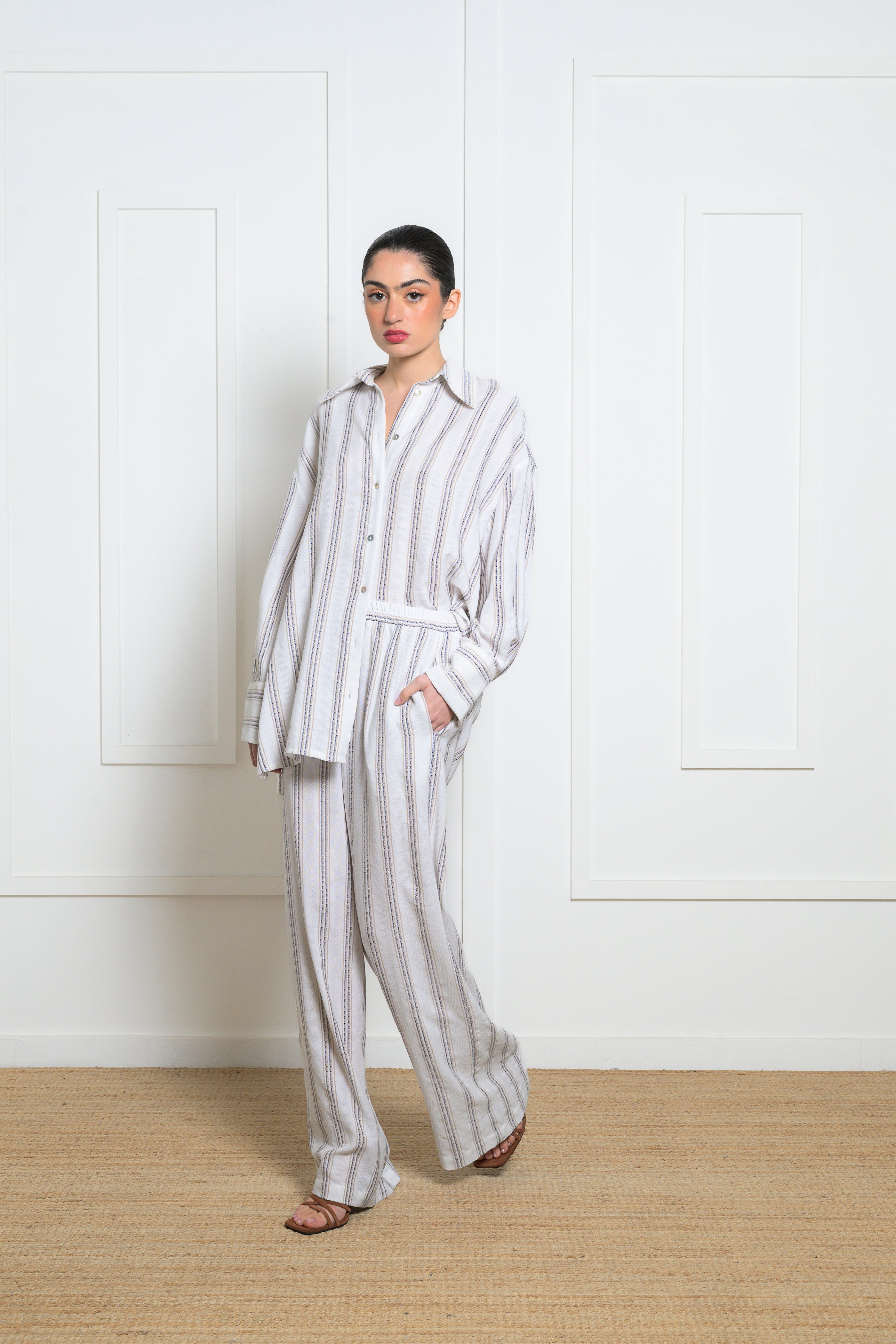 Kalmia Shirt - Striped Blue