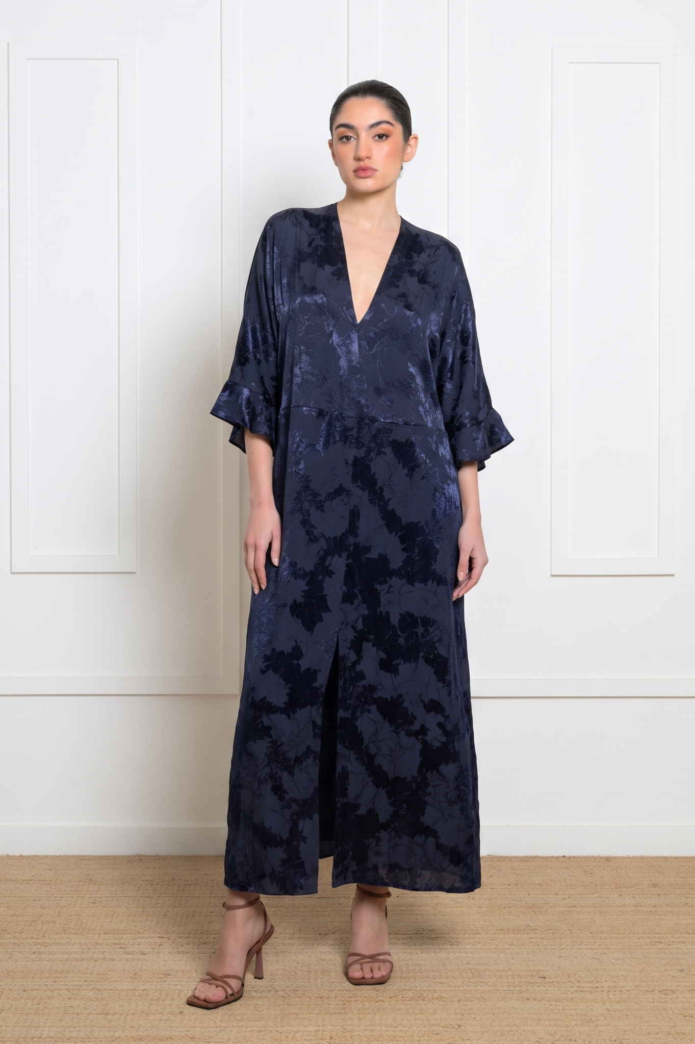 Helios Kimono Dress - Navy Blue