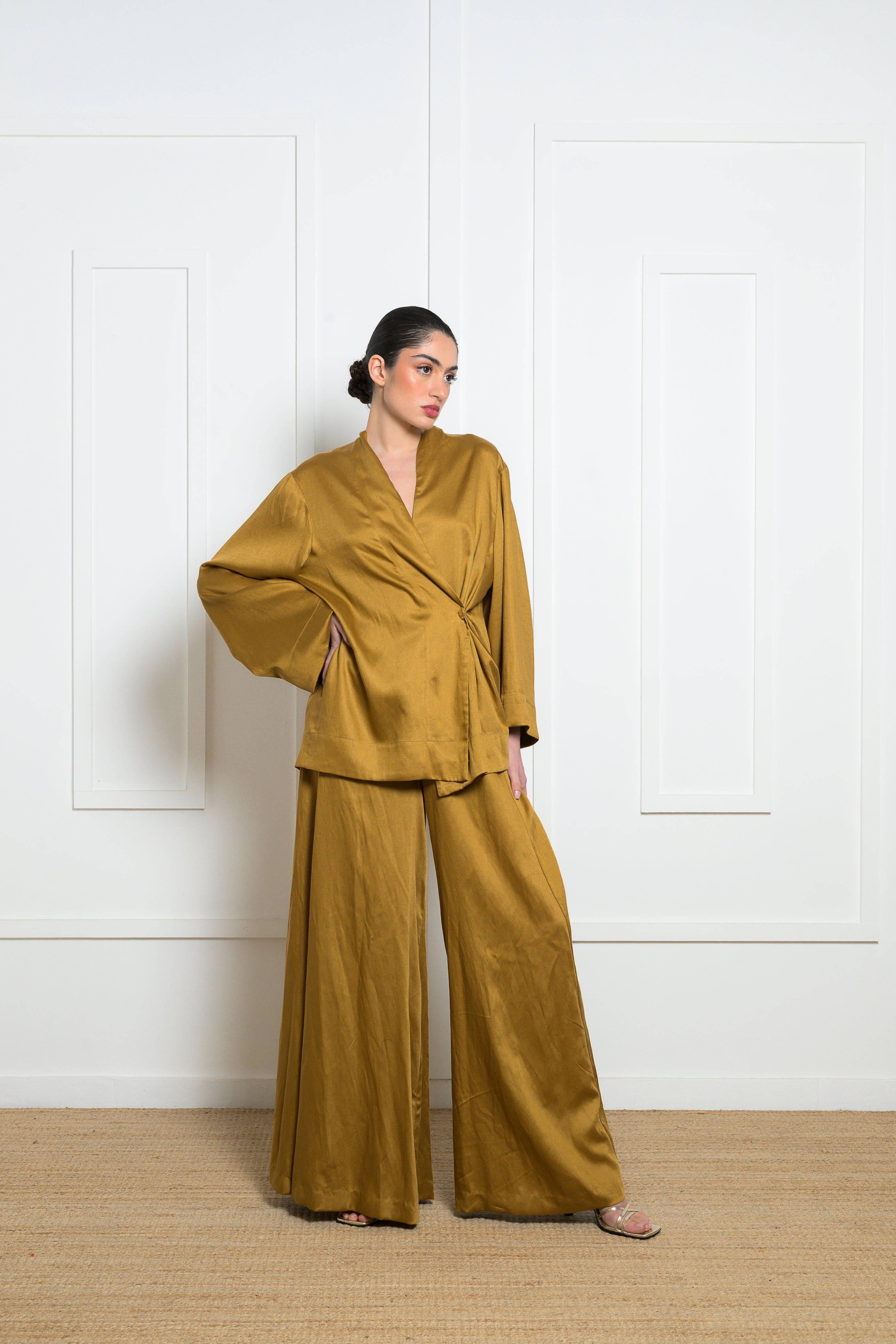 Lotus Kimono - Olive Green