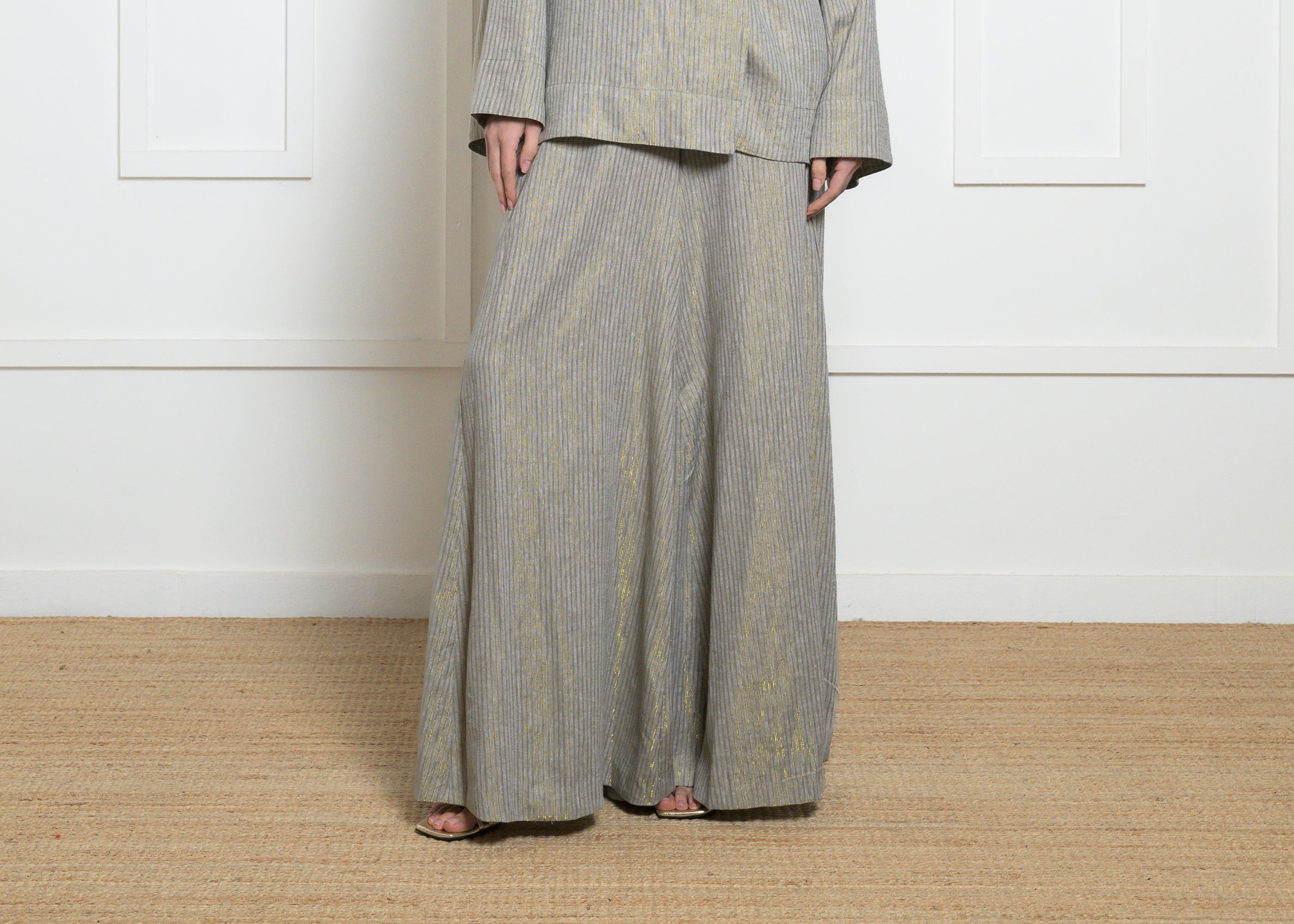 Jasmine Pants - Striped Gold