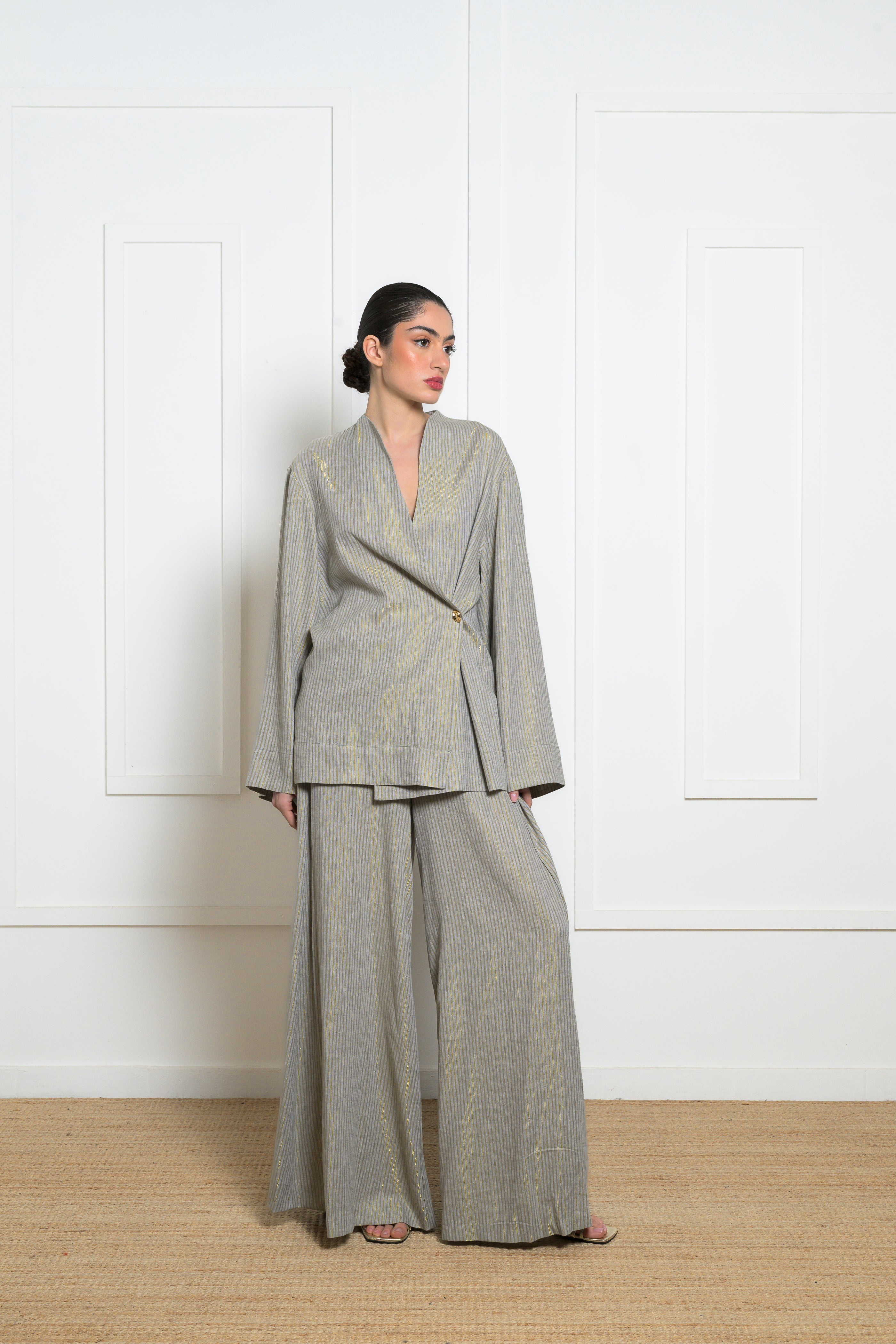 Jasmine Pants - Striped Gold