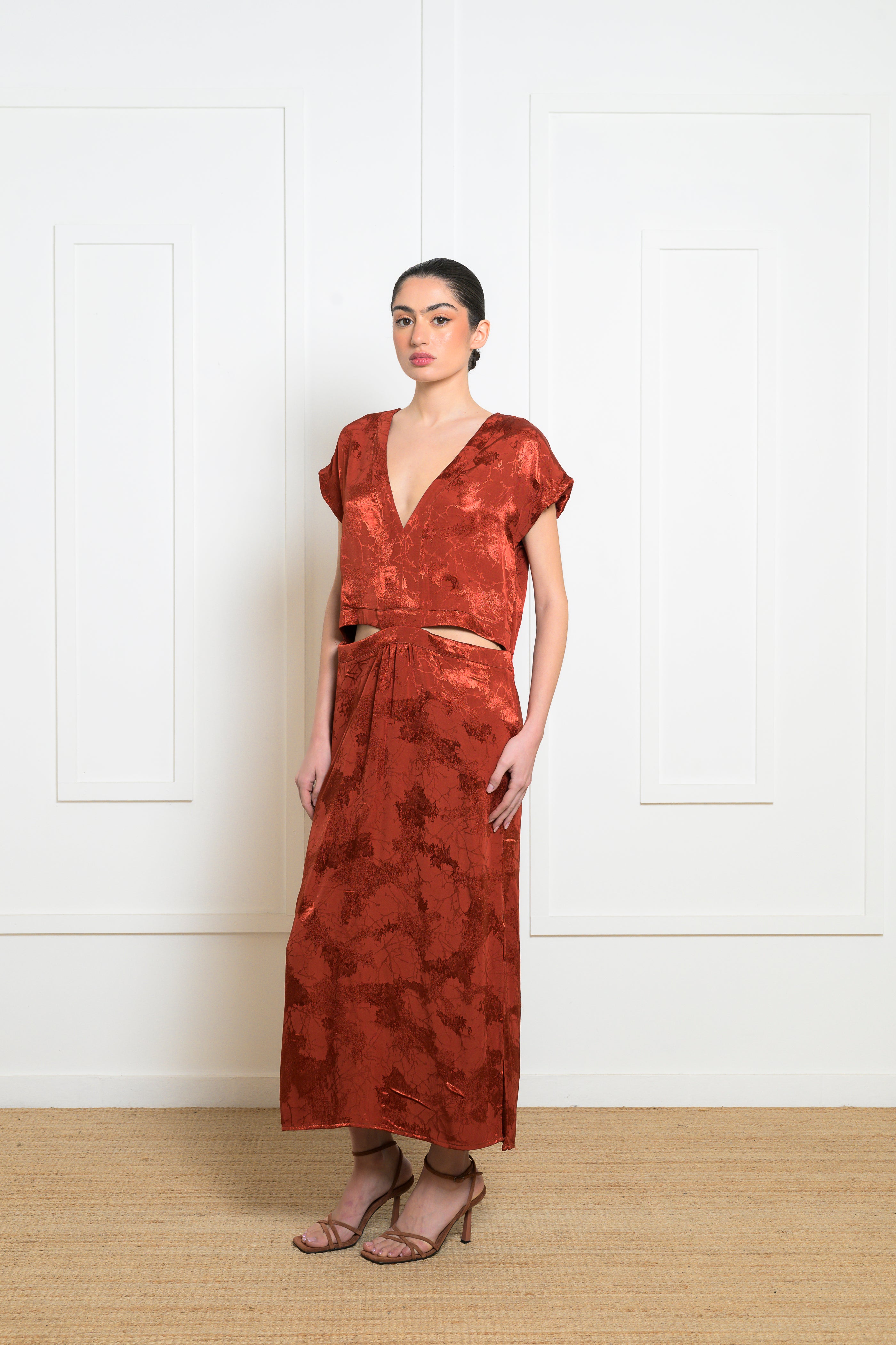 Pansy Dress - Burnt Orange