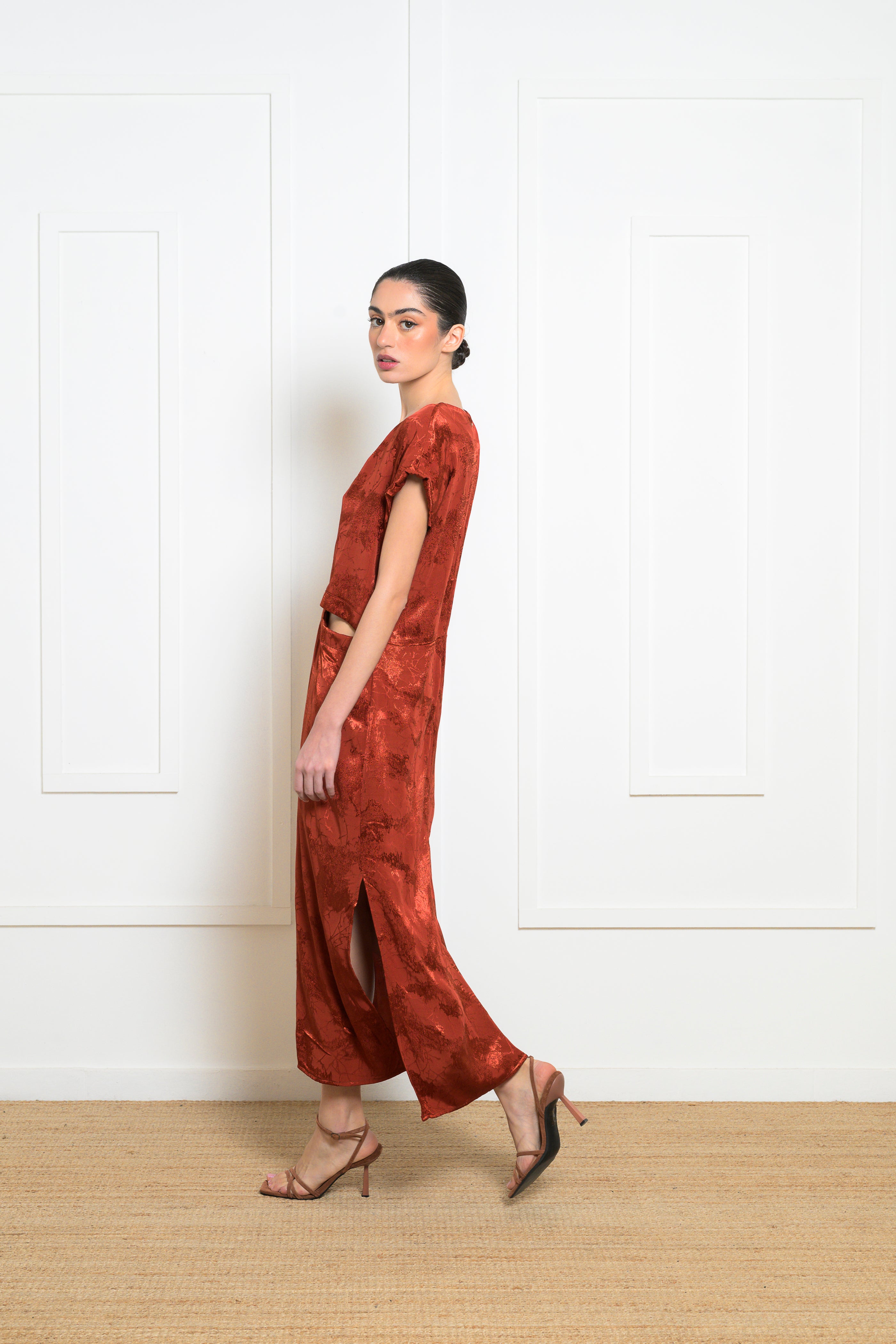 Pansy Dress - Burnt Orange