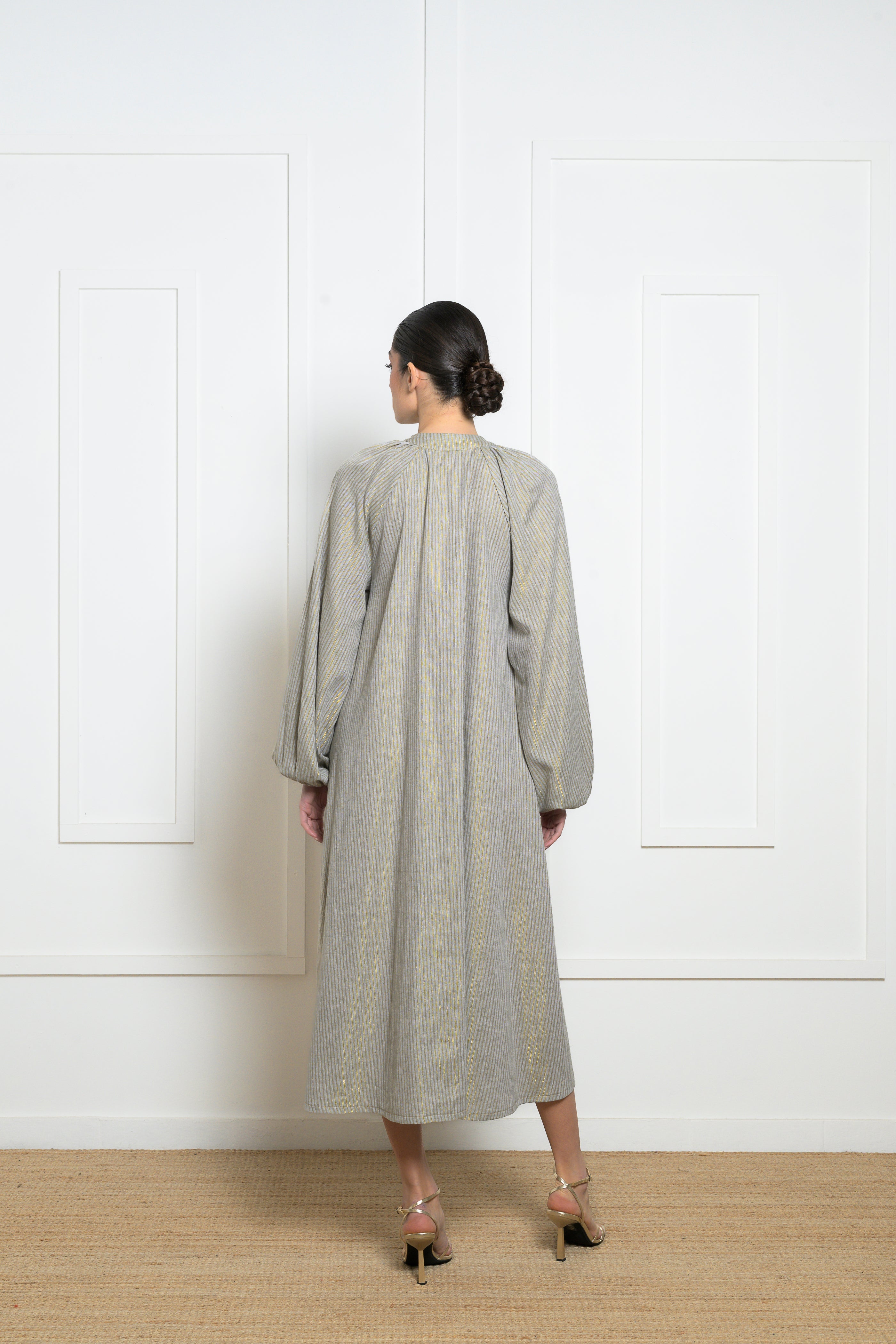 Marigold Dress - Striped Gold