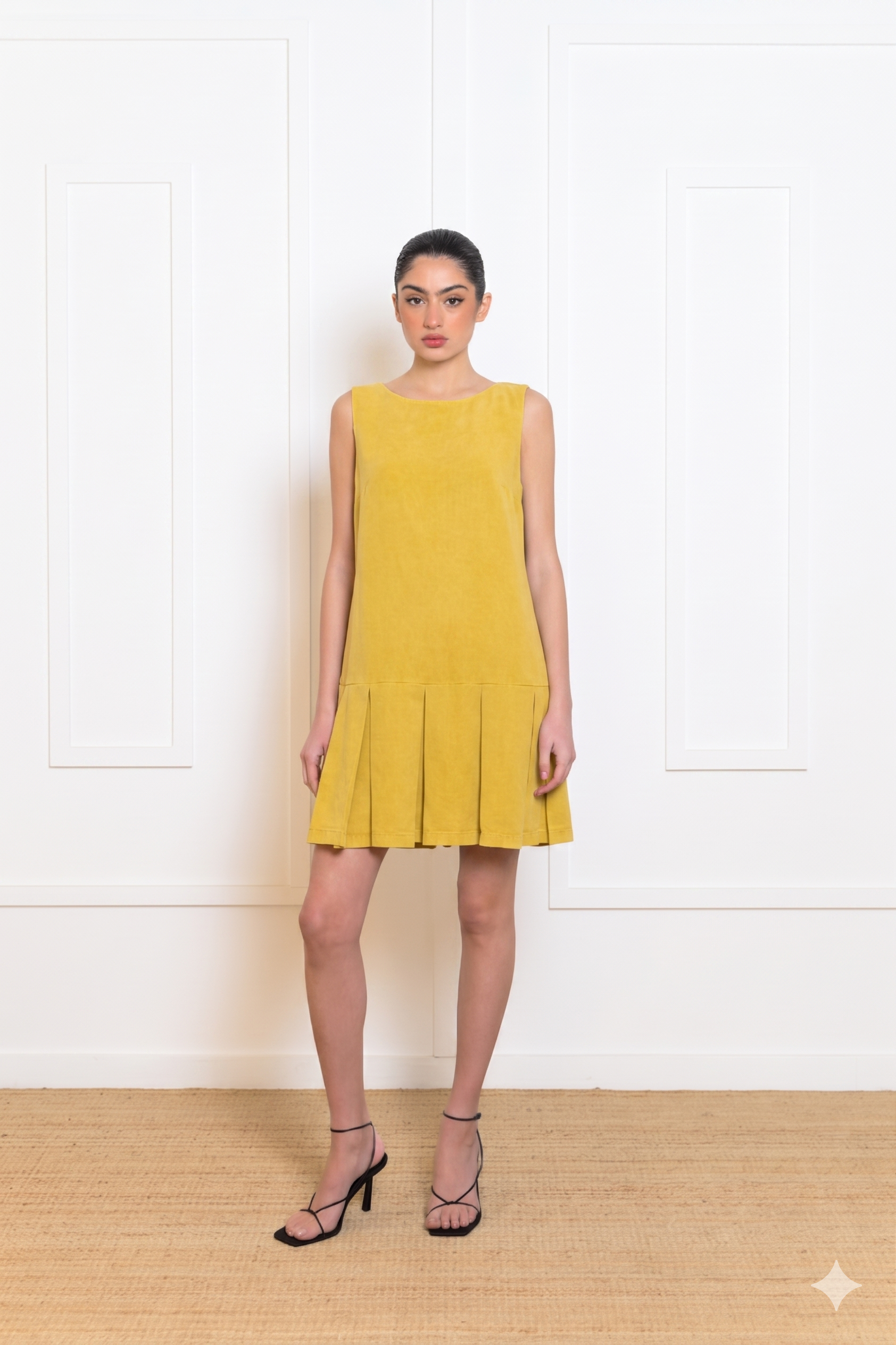 Plumeria Mini Dress - Yellow