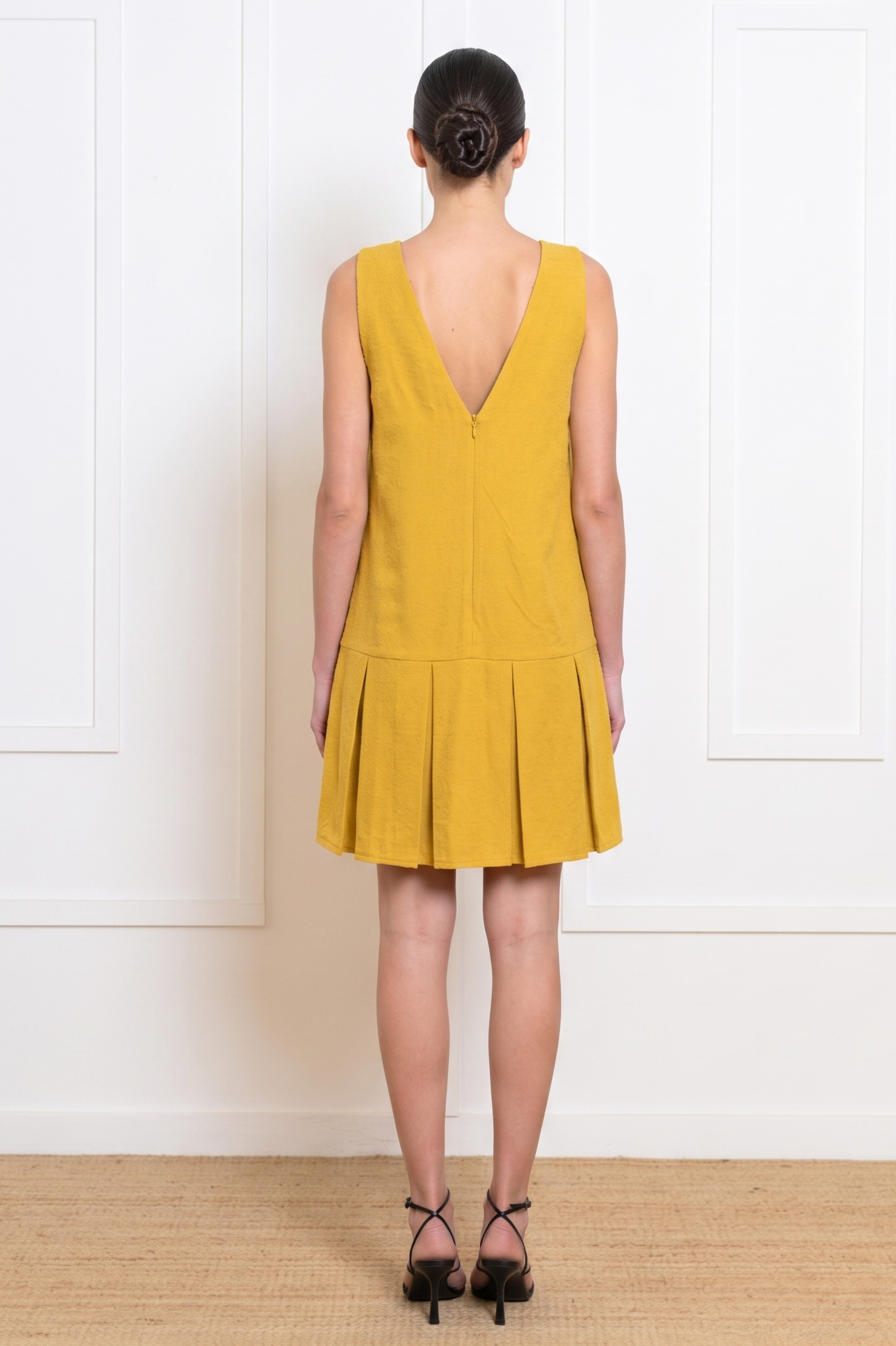 Plumeria Mini Dress - Yellow